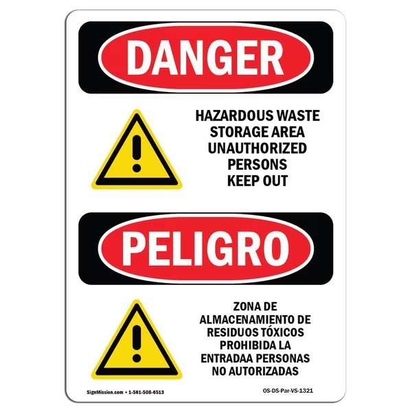 Safety Sign, OSHA Danger, 24
